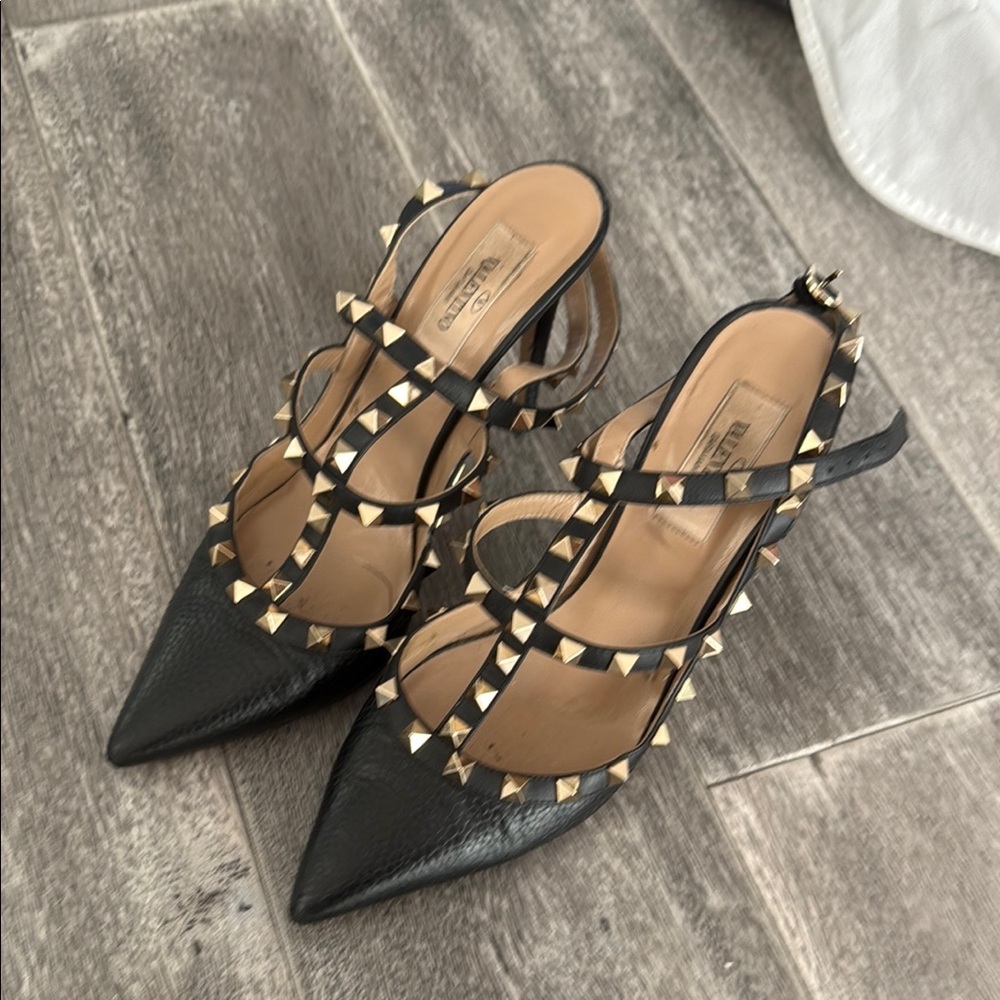 Valentino Black Studded Heels
